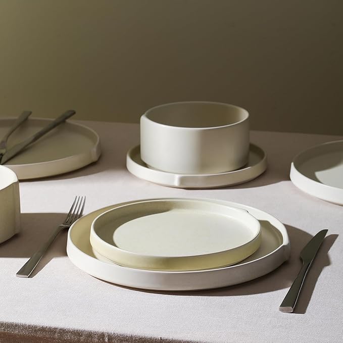 Stone Lain Bao 12-Piece Dinnerware Set Stoneware, Beige