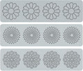 Embossing Lace Fondant Molds, Multi Circle Flowers Lace Mat Wedding Cake Decoration Tool, Rattan Shaped Cupcake Mat Silicone Molds Set of 3