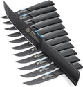 Steak Knives Set of 12, 4.7 Inch Straight Edge Meat Knives, Dishwasher Safe by SGS Cerf, Super Sharp for Precise Cutting, Non-stick Blade & Anti Rust, Easy to Maintain Ideal for Restaurant