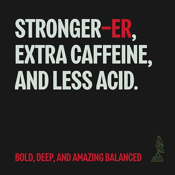 BAZAN COFFEE Too Strong, Vietnamese Robusta Coffee, Dark Roast, High Caffeine, Bold Espresso Flavor, Low Acidity, Perfect with Milk, Whole Bean, 32 oz Bag