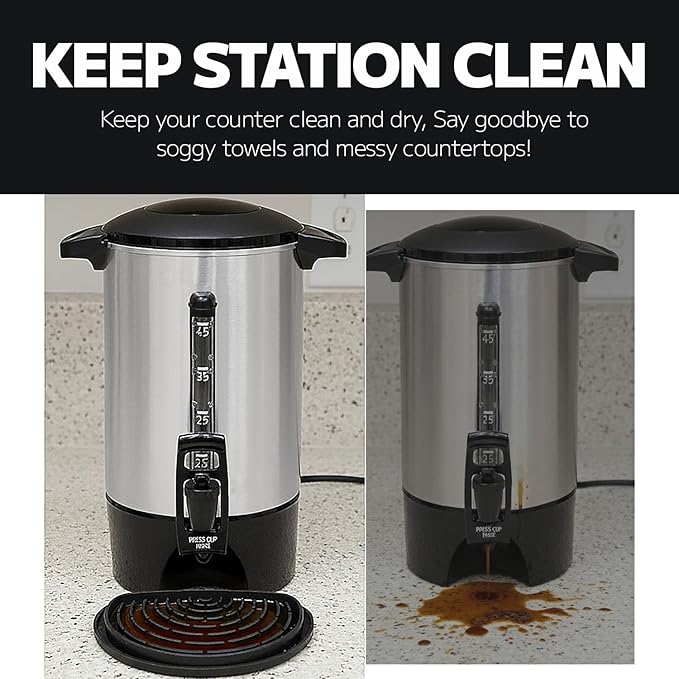 MIMORE Drip Tray - Silicone Coffee Drip Tray for Hamilton 45 Cup and Large Coffee Maker - Drink Dispenser Drip Pan Catcher