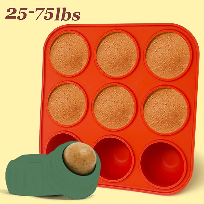 9-Cavity Silicone Frozen Dog Treat Mold for Woof Pupsicle & Power Chewer Pupsicle Large 25-75lbs,Reusable Frozen Dog Treat Tray Mold for Pupsicle Toy