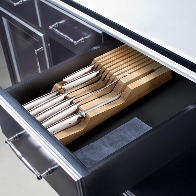 Cangshan HELENA Series German Steel Forged BBQ Knife Set (White, 8-Piece In-Drawer Set)