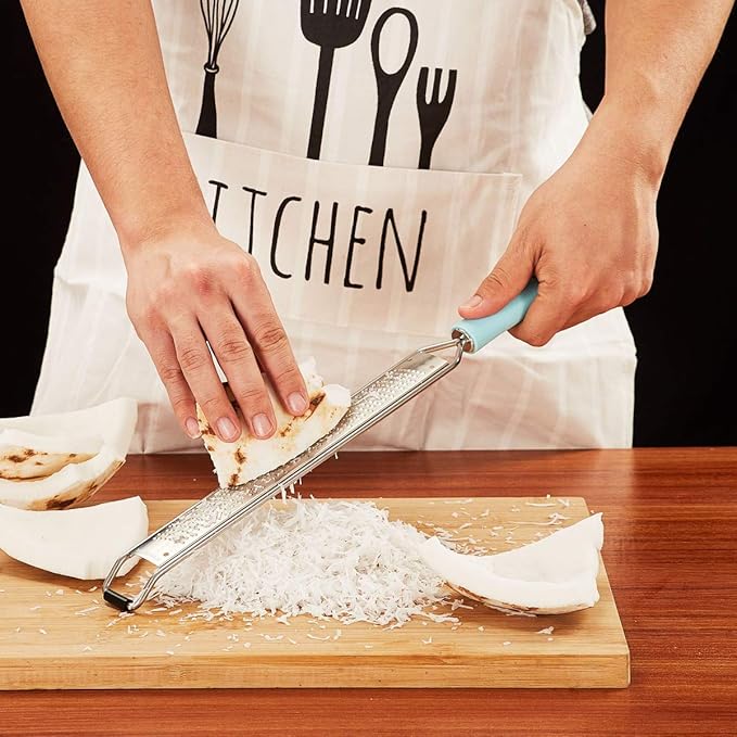 Zester Grater- Parmesan Cheese, Lemon, Citrus, Chocolate, Ginger, Garlic, Nutmeg, Hand Held Grater, Stainless Steel Cheese Grater, Multi-purpose Kitchen Food Grater, Dishwasher Safe