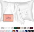 Mulberry Silk Pillow Cases King Size with Hidden Zipper, Ultra Smooth and Soft Breathable Cooling Silk Satin Pillowcase for Hair and Skin, Gifts for Women Men (Pure White, 20x36 Inches, 1 Pack)
