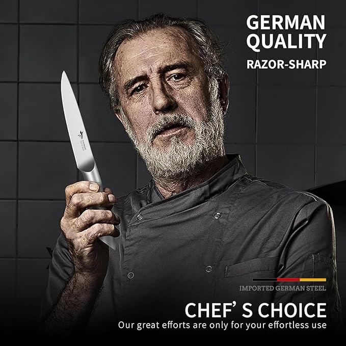MAD SHARK Paring Knife 5 inch Paring Knives, Small Kitchen Knife, German Stainless Steel Vegetable Knife, Ergonomic Handle Design, Unique Gift for Men/Women