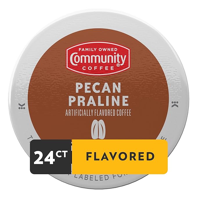 Community Coffee Southern Pecan Praline Flavored 24 Count Keurig K-Cup Coffee Pods, Medium Roast, 24 Count (Pack of 1)
