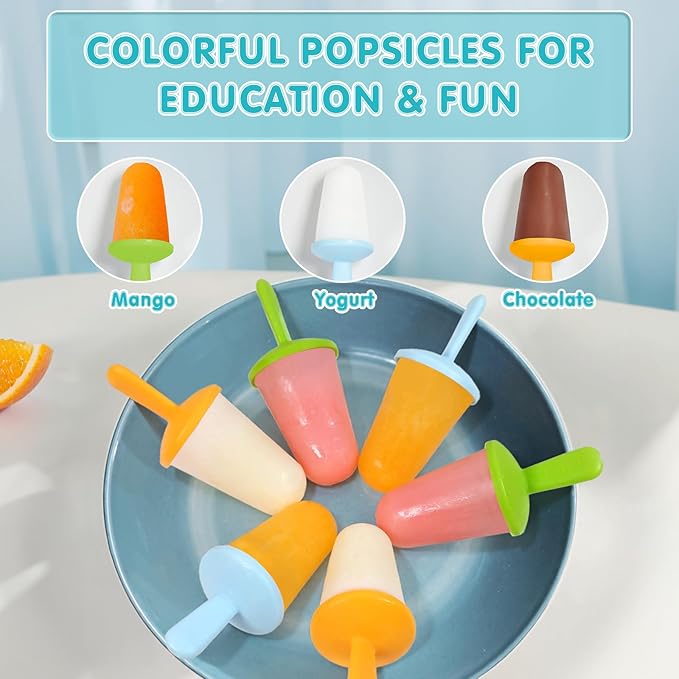 Miaowoof Silicone Popsicles Molds for Toddlers, 6-Cavity Non-BPA Premium Silicone Small Popsicle Molds, Ice Pop Mold with 6 Colorful Reusable Sticks for Kids (Red)