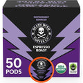 Death Wish Coffee, Espresso Roast Single Serve Coffee Pods - Fair Trade and Organic (50 Count)
