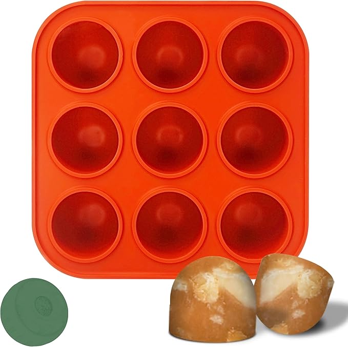 9-Cavity Silicone Frozen Dog Treat Mold for Woof Pupsicle & Power Chewer Pupsicle Small 10-25lbs,Reusable Frozen Dog Treat Tray Mold for Pupsicle Toy