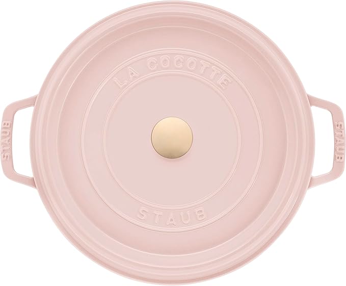 Staub Cast Iron Round Cocotte 5.5-quart-Peony Pink