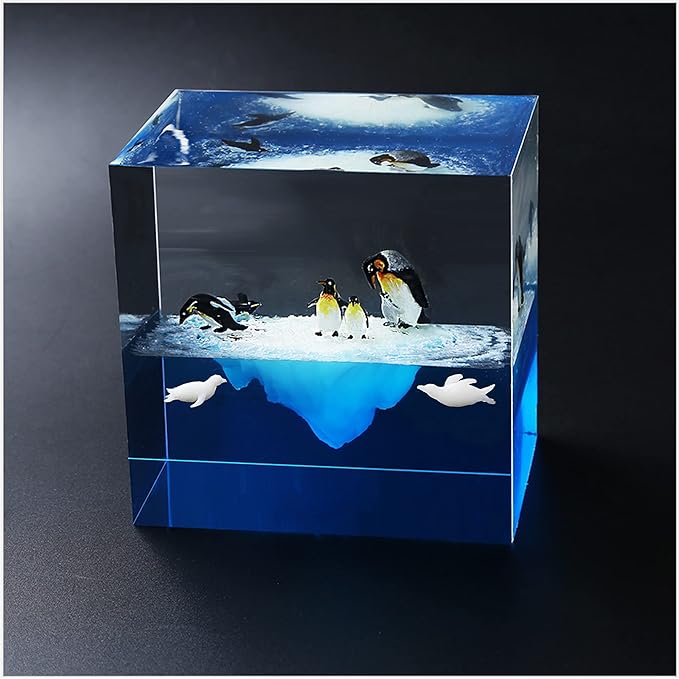 Woohome 3D Resin Moulds & Fillers - 20 Mini Penguin Casting Moulds for Art Resin Crafts & Jewelry Making