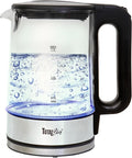 Total Chef Electric Glass Kettle 1.7L – Fast Boil, BPA-Free Borosilicate Glass, LED Light, Auto Shut-Off, Boil-Dry Protection, Cordless Water Boiler for Tea & Coffee, Kitchen Appliance