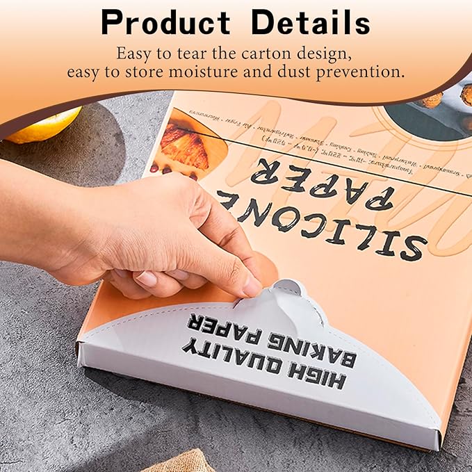 Parchment Paper Sheets 200Pcs, 6 * 8 in Precut Non-Stick Baking Parchment Paper for Oven Liners/Air Fryer/Grilling,White Parchment Sheets for Baking Air Fryer Paper Liners