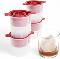 Tovolo Holiday Ice Molds for Cocktails Set of 4 Snowflake Ice Mold Christmas Tree Ice Mold Santa Reindeer Christmas Gifts for Men, Complete Set of Stackable Silicone Ornament Ice Molds for Cocktails