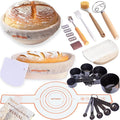 Banneton Bread Proofing Basket Set (9" Round + 10" Oval) with Sourdough Bread Baking Supplies | complete Artisan Baking Tools & Natural Rattan Supplies | All-in-One Gift Set