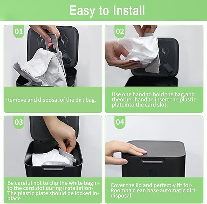 24 Pack Vacuum Bags Compatible with iRobot Roomba i7 i7+ i3 i3+ i8 i8+ j5+ i5+ i4 i4+ i1+ i6 i6+ j5+ j7 j7+ s9 s9 Plus Bags Automatic Dirt Disposal Bags