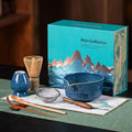 Artisan Matcha Whisk Set - 8 Pcs Premium Matcha Set with Bowl (Chawan), Bamboo Whisk & Tools | Matcha Kit for Making Breakfast/Latte | Gift for Matcha Lovers (Gem Blue)