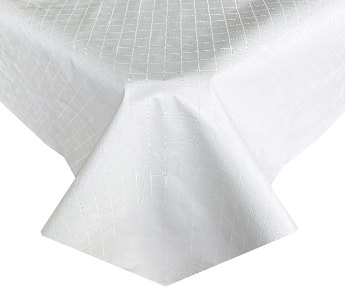 Newbridge Quilted Waterproof Cut to Fit Table Pad Protector with Flannel Backing, Heat Resistant, Wipe Clean, Cushioned Pad Protects Table from Spills and Scratches, 52" x 120"