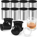 Clear Ice Cube Maker - 2.5" Ball - Stainless Steel Clear Ice Maker - Compact Design - for Whiskey, Cocktails, Bourbon - 8 PACK