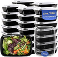 50 Pack 32 oz Meal Prep Containers Reusable BPA Free, Plastic Food Storage Containers with Lids, Leakproof Airtight To-Go Food Containers, Microwave & Freezer Safe