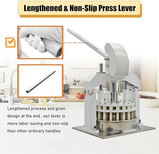 Manual Dough Divider Table Top Dough Dividing Machine 40PCS Dough Cutter Commercial Dough Dividing Machine Dough Baking Divider, 0.95oz-5.08oz, 40PCS
