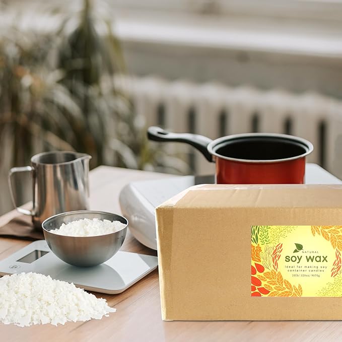 Pure Soy Wax for Making Candle - Pure Nature DIY Soy Wax Flakes -20 Pound Bag…