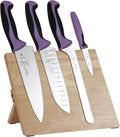 Mercer Culinary Millennia Colors 5-Piece Magnetic Board Set with Purple Handles, Rubberwood, 5 x 15 x 15 inches