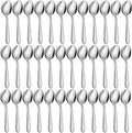 36-Piece Dinner Spoons Set, Funnydin 6.7" Stainless Steel Spoons Silverware, Durable Dessert Spoons, Table Spoon Use for Home, Kitchen and Restaurant - Mirror Polished, Dishwasher Safe