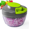 Manual Food Processor Vegetable Chopper, Portable Hand Pull String Garlic Mincer Onion Cutter for Veggies, Ginger, Fruits, Nuts, Herbs, etc.,500ml
