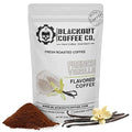 Blackout Coffee French Vanilla Flavored Ground Coffee – Smooth Taste, Guilt-Free Indulgence – Freshly Roasted 12oz Pouch, American Made