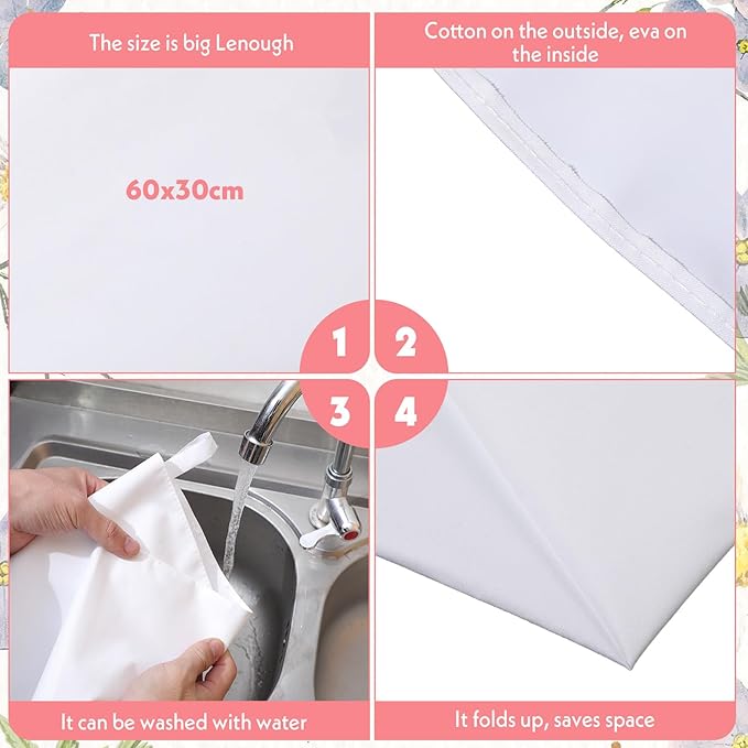6 Pcs 24 Inch Pastry Bag Cotton with Plastic Coating Reusable Pastry Piping Bags Canvas Cake Decorating Bags Pastry Icing Bag Decorating Bags for Frosting Decorating Cupcakes Cakes Cookies