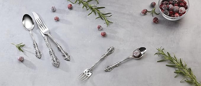 Oneida 2765004C Michelangelo Fine Flatware Dinner Spoons, Set Of 4