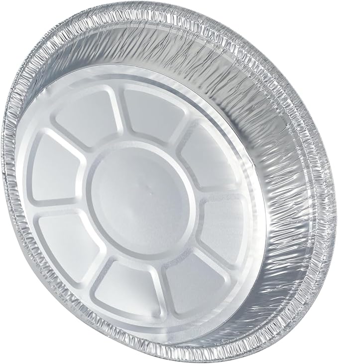 7 Inch Aluminum Round Foil Pans with Paper Lids 60pack Disposable Aluminum Tin for Roasting Baking Cooking