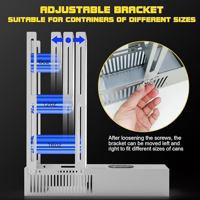 Electric Can Crusher, Automatic Electric Can Crushers for Recycling 12oz&16oz Cans, Fill 8 cans at a Time, Aluminum Can Smasher for Recycling Aluminum Seltzer, Cola, Beer Cans