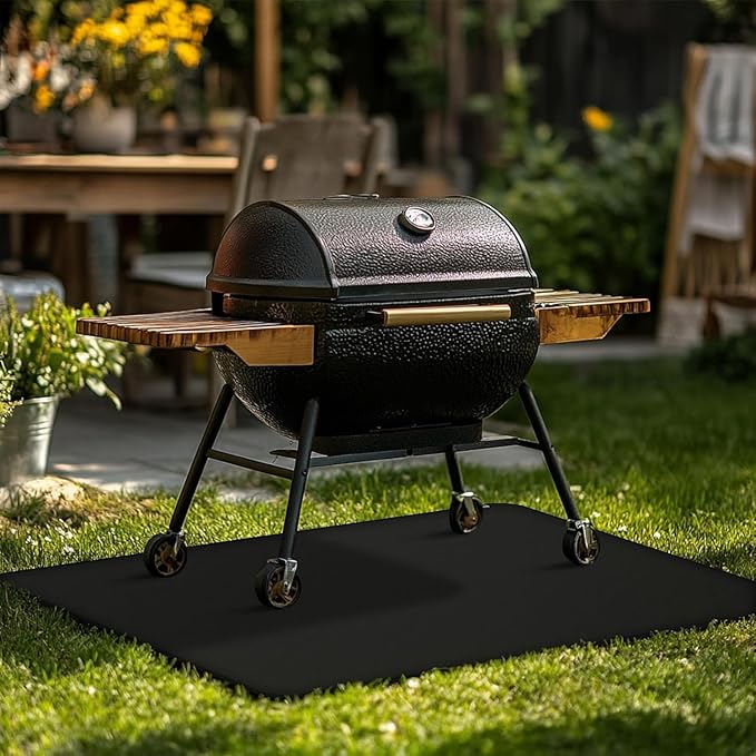Under Grill Mat for Outdoor Grill,Double-Sided Fireproof Grill Pad,Perfect for Outdoor Barbecue Spots,Fireproof, Waterproof, and Oilproof (48 * 70inch)