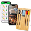 Wireless Smart Meat Thermometer with 4 Probes, Ultra-Long Range Bluetooth 5.4, App Control with iOS & Android, IP67 Waterproof, 10 Preset Menus & Color-Coded Probes for Oven, Grill, BBQ, A8