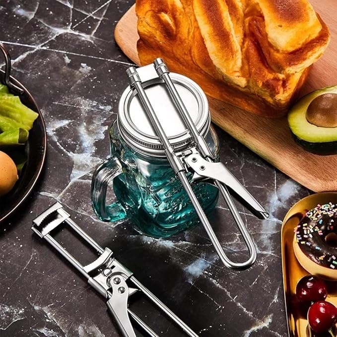 Adjustable Multifunctional Stainless Steel Can Opener, 2026 New Stainless Steel Can Opener Bottle Jar Lid Gripper Household Kitchen Tool, Manual Jar Bottle Opener Kitchen Accessories (2 Pcs)