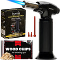 Cocktail Smoker Kit Butane Torch - Premium Quality Wood - Wooden Bar Smoker for Cocktails - Old Fashioned Cocktails, Whiskey or Bourbon, Drinks - Gift for Men