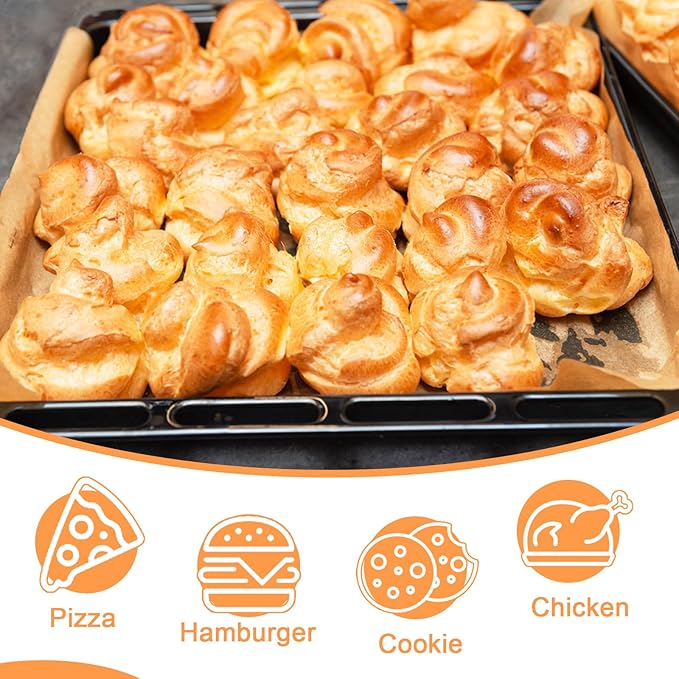 KIDOFLY 200 Pcs 12x16 Inch Unbleached Precut Parchment Paper Baking Sheets – Non-Stick Baking Paper for Oven, Air Fryer, Grilling & Steaming, Heat Resistant Up to 450°F