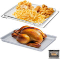 Non-Stick Ceramic Baking Sheet Set of 2, 15 * 10 inch Naturally Slick Ceramic Coating - Non-Toxic, PTFE & PFOA Free - Perfect for Baking, Roasting, and More (Baking Sheet & Grill Net)