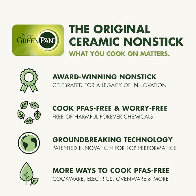 GreenPan Hybrid 9.5” & 11” Nonstick Stainless Steel Frying Pan Set, APEX Tri-Ply Thermobond PFAS-Free Ceramic Skillets, Induction & All Cooktop Compatible, Oven Temp to 850°F, Dishwasher Safe, Silver