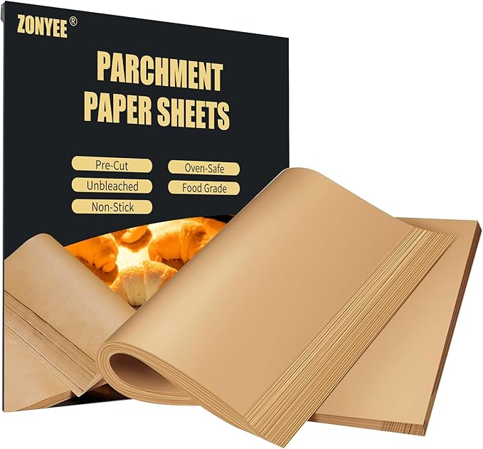 Parchment Paper Baking Sheets for Emeril Lagasse 26 QT Extra Large Air Fryer, 11x10 Inch Non-Stick Precut Baking Parchment for Air Fryer Steaming Bread Cup Cake Cookie and More