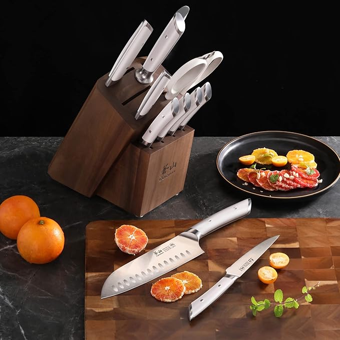 Cangshan HELENA Series German Steel Forged Knife Block Set (12-Piece, White), Oprah's Favorite Things 2023