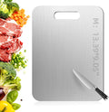 Tavano Titanium Cutting Board,100% Pure Titanium Cutting Boards for Kitchen,Double-side Available Cutting Board for Vegetables,Meat,Fruits,Easy to Store and Clean(M)
