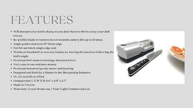 Multi-Stage Home Electric Knife Sharpener for All Knives, Knife Sharpeners for Kitchen Knives Premium version