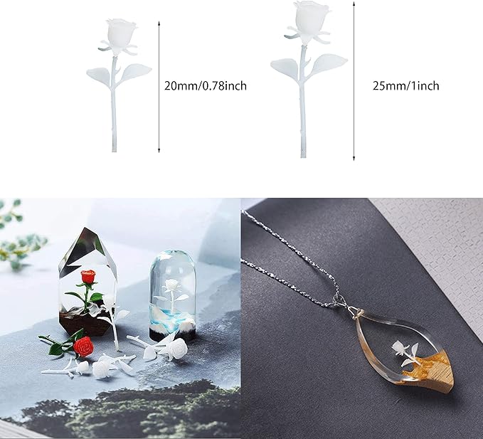Woohome 11 PCS Jewelry Making Supplies Resin Mould, Mini Mushroom Casting Moulds, 3D Filler Art Craft Supplies Epoxy Moulds for Art Crafts DIY