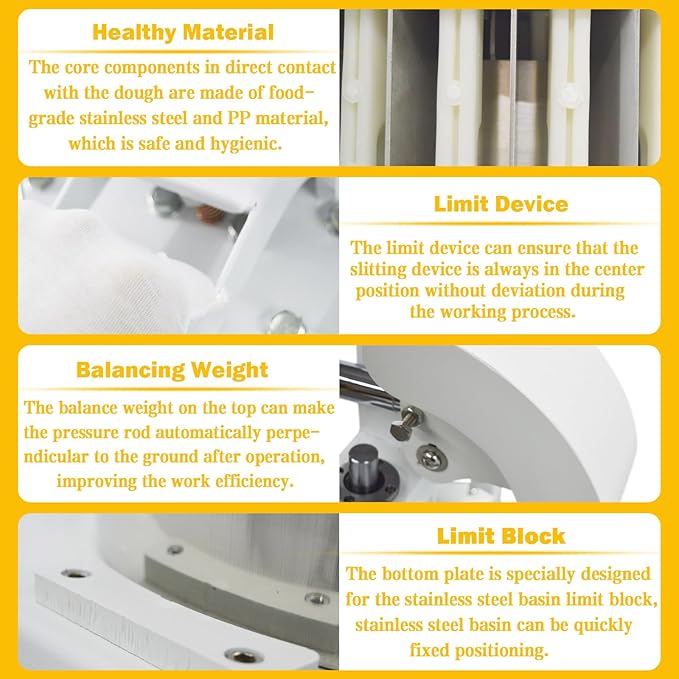 TECHTONGDA Commercial Dough Divider Rounder Machine Manual 18PCS Dough Cutter Hand Press Bread Bakery Dough Dividing Machine