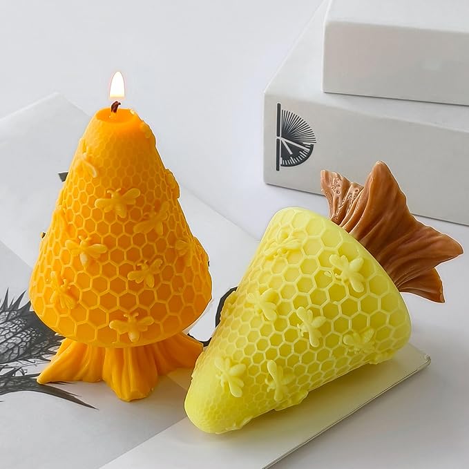 Honeybee Honeycomb & Animal Candle & Resin Casting Molds - 3D Silicone Molds for Candle Making & Jewelry Resin Craft Supplies