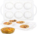CAKETIME Muffin Top Pan Non Stick, Silicone Egg Molds for Breakfast Sandwiches 3 Inch Round Egg Baking Pan for Oven English Muffins, Whoopie Pies, Corn Bread, Tarts 2 Pack Confetti